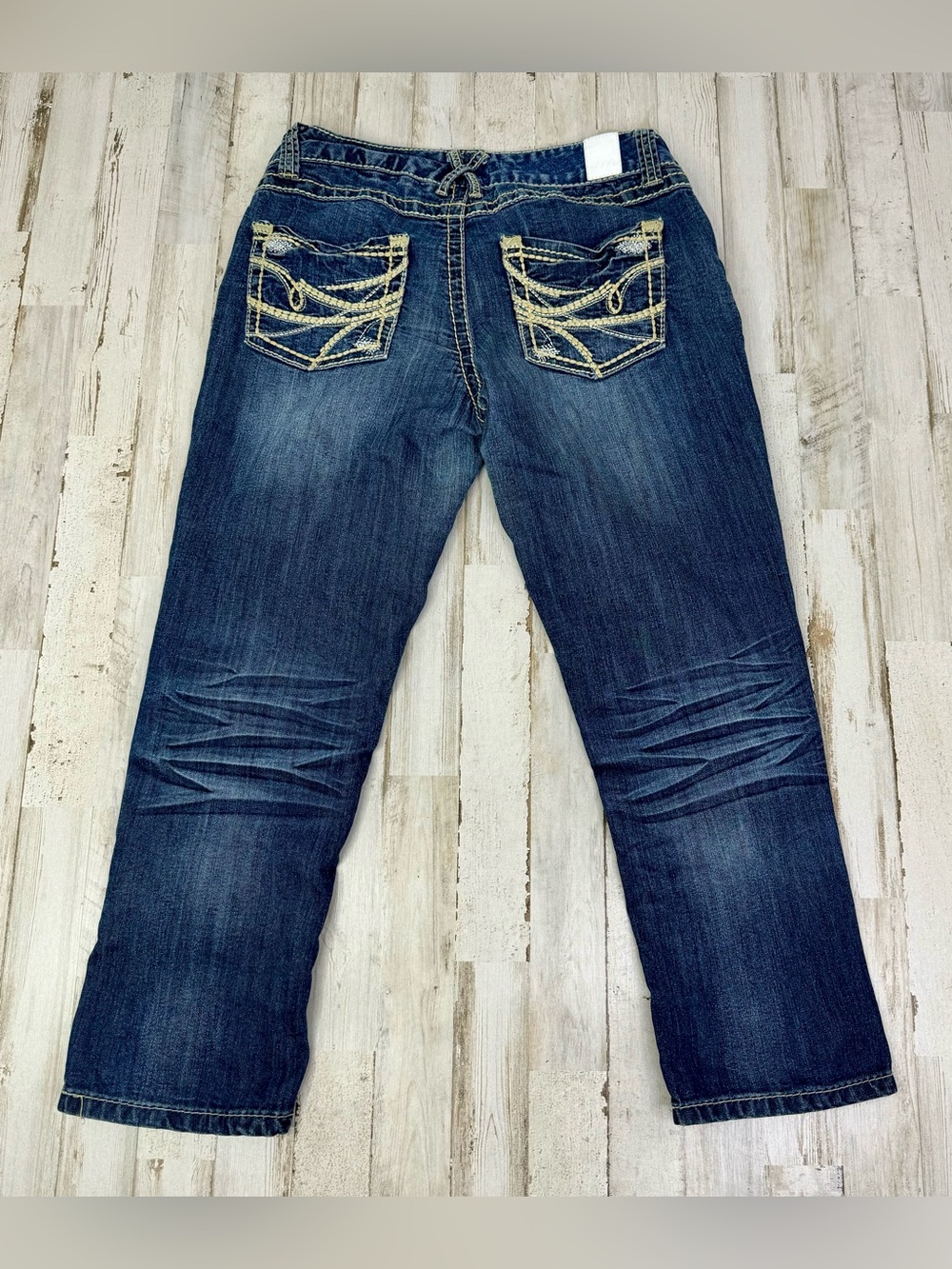 Maurices Jeans Womens 5/6 (32x24) Blue Low Rise Straight Leg Stretch Denim